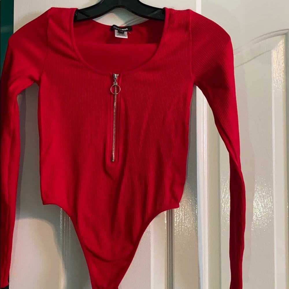Red Bodysuit Fashion Nova